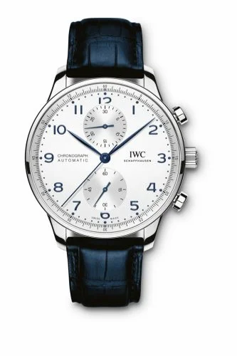 IWC Portugieser Chronograph Stainless Steel / Silver - Blue IW3716-05 (IW371605)